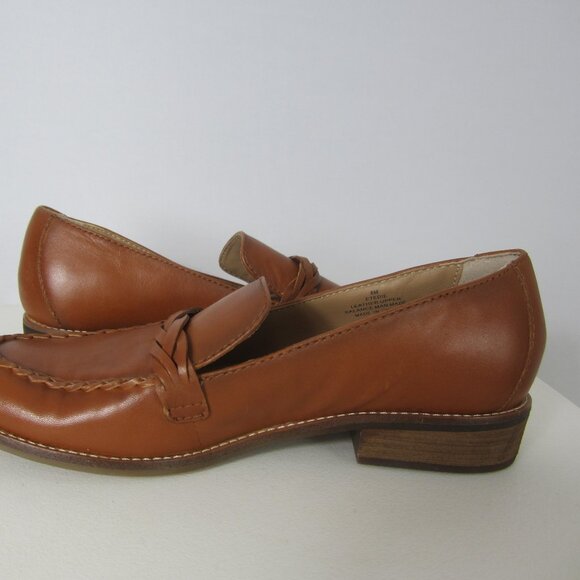 New EARTH Etedie Womens 8 M Brown Leather Slip On Loafers Preppy Classic Comfor - Picture 12 of 12